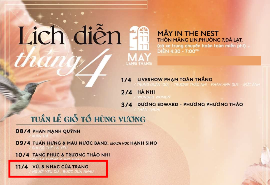 Before being canceled, how much was the ticket price for Hien Ho's show in the middle of a scandal?  - Photo 3.