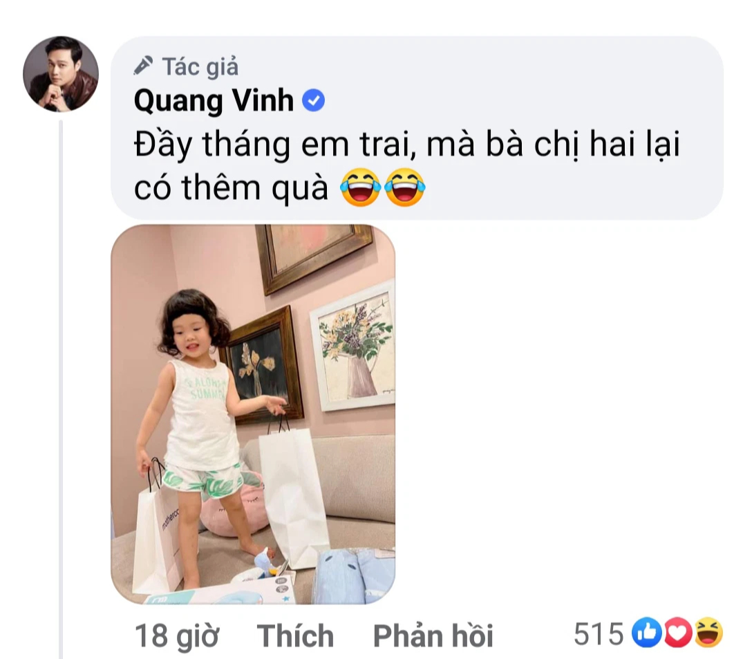 Quang Vinh mạnh tay chịu chi cho &quot;con trai&quot; nhỏ, tặng hẳn &quot;siêu xe&quot; mừng đầy tháng - Ảnh 2.