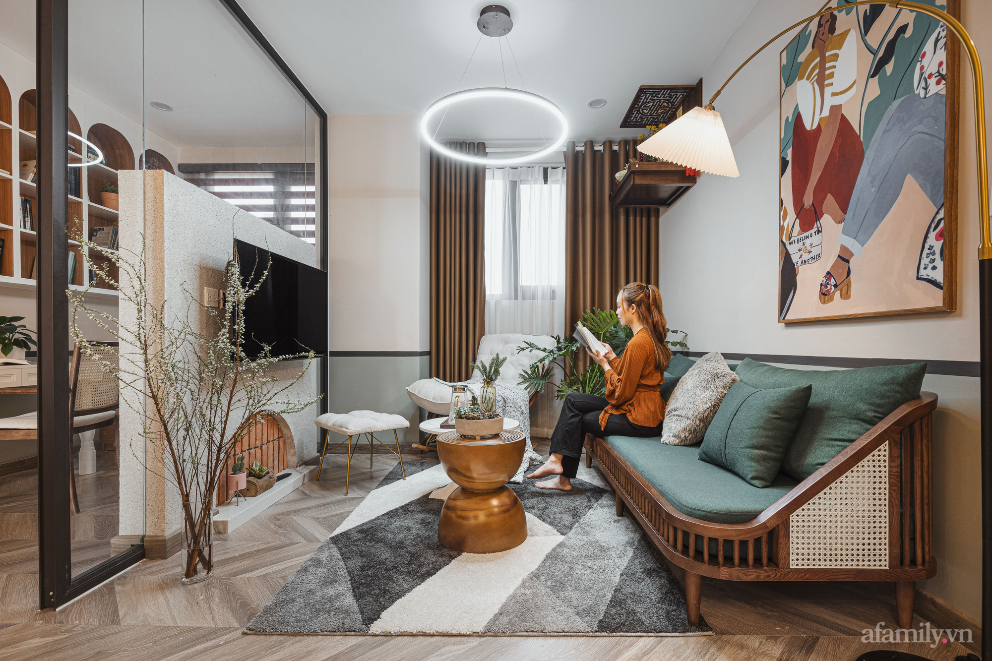 Chiêm ngưỡng căn hộ 83m² kết hợp 3 phong cách Farrmhouse, Ecletic và Scandinavian của cặp vợ chồng trẻ ở Hà Đông - Ảnh 3.