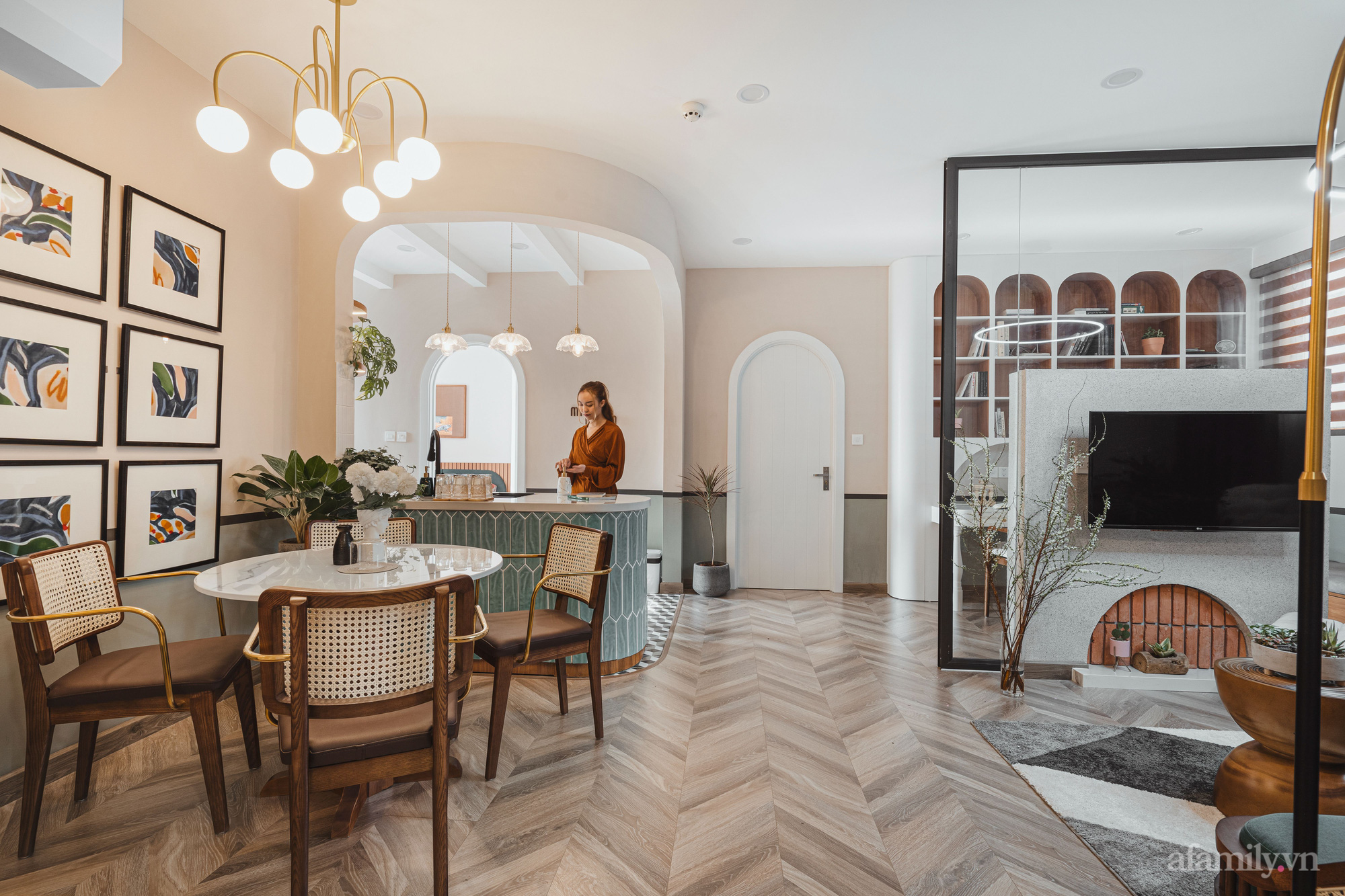 Chiêm ngưỡng căn hộ 83m² kết hợp 3 phong cách Farrmhouse, Ecletic và Scandinavian của cặp vợ chồng trẻ ở Hà Đông - Ảnh 9.