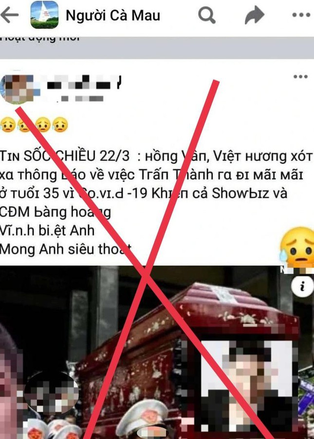 Ca Mau Department of Information and Communications asked to sanction the person who fabricated fake news Tran Thanh died due to Covid-19 - Photo 2.