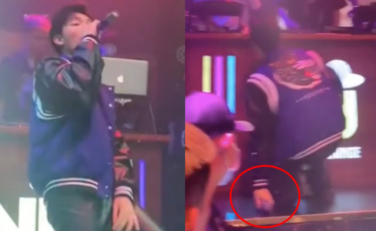Erik đang hát mà bị rơi micro xuống đất, bình tĩnh nhặt lên rồi làm lộ cả  chuyện hát nhép?