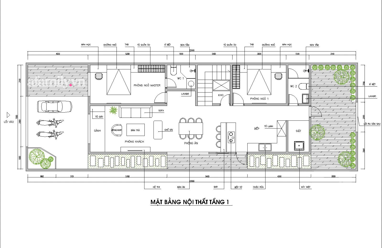 Thiết kế căn nhà 7x20m ở quê với chi phí 200 triệu đồng