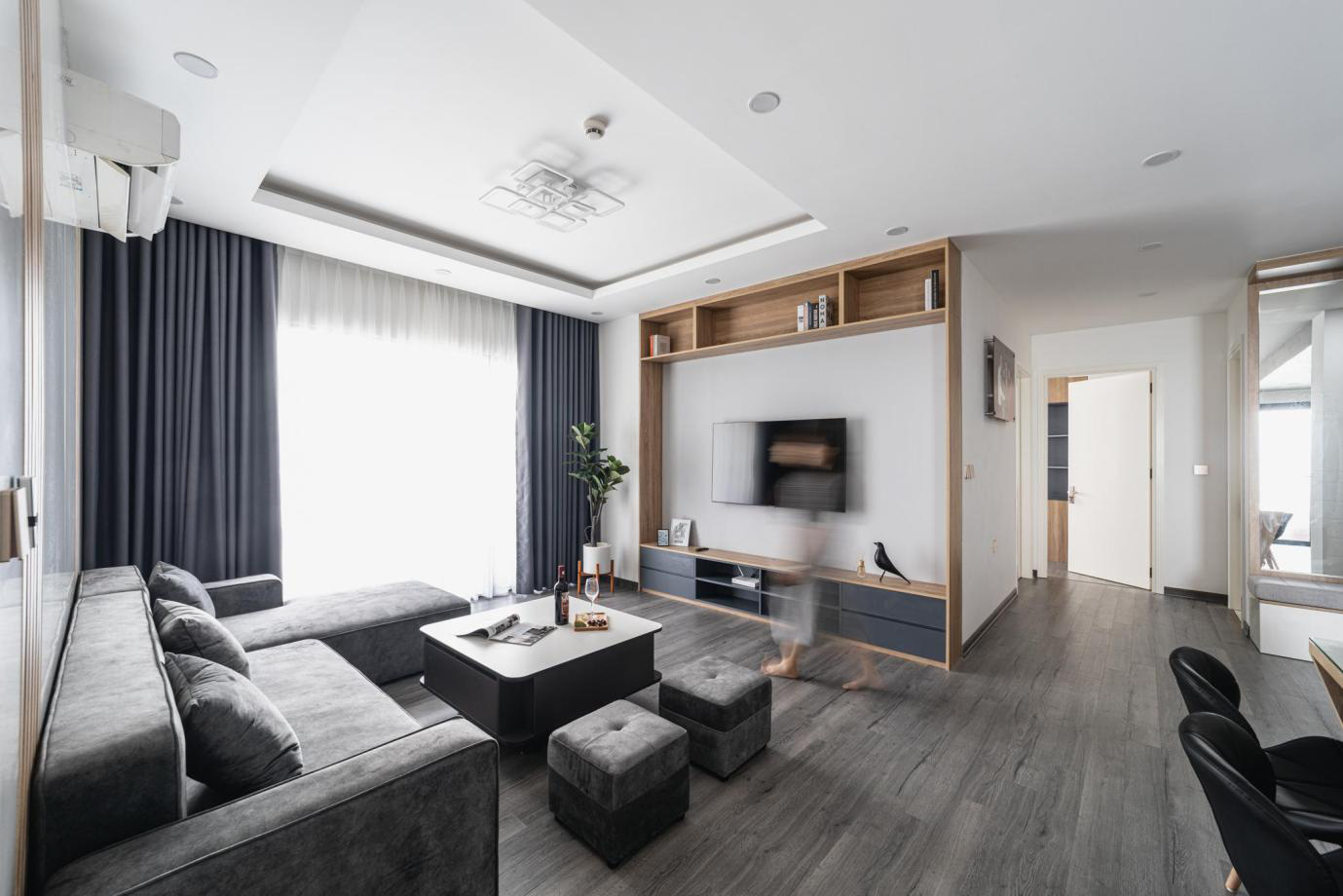 Giải pháp thiết kế nội thất chung cư liên thông phòng khách và bếp ấn tượng, hiệu quả - Ảnh 1.