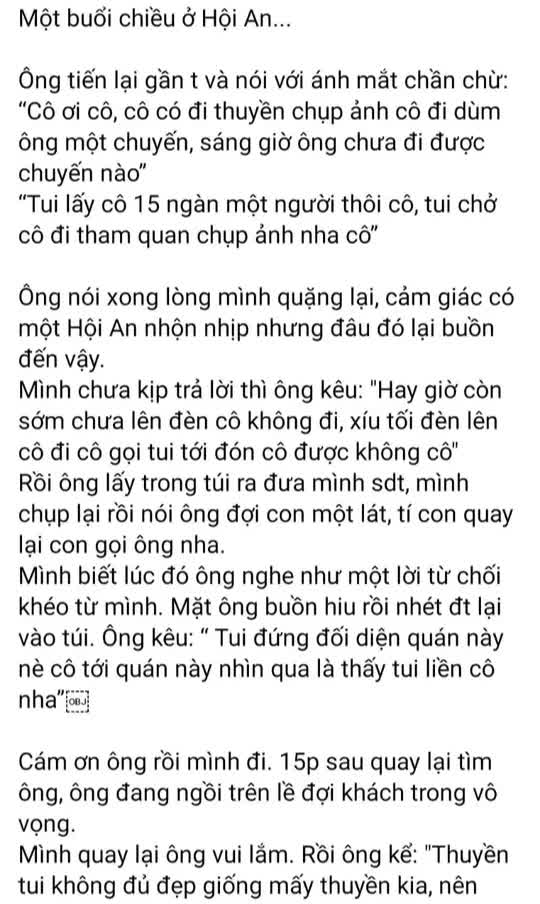 Câu chuyện về cụ ông chèo thuyền ở Hội An có nhiều tình tiết thêu dệt - Ảnh 1.