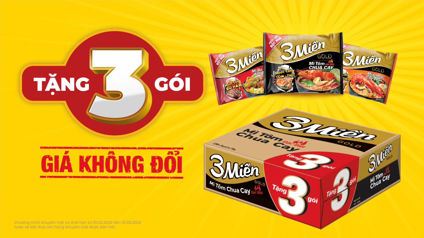 Quay lại nhịp sống 3 ph&uacute;t 1 m&oacute;n với chương tr&igrave;nh ưu đ&atilde;i cực khủng từ M&igrave; 3 Miền - Ảnh 1.
