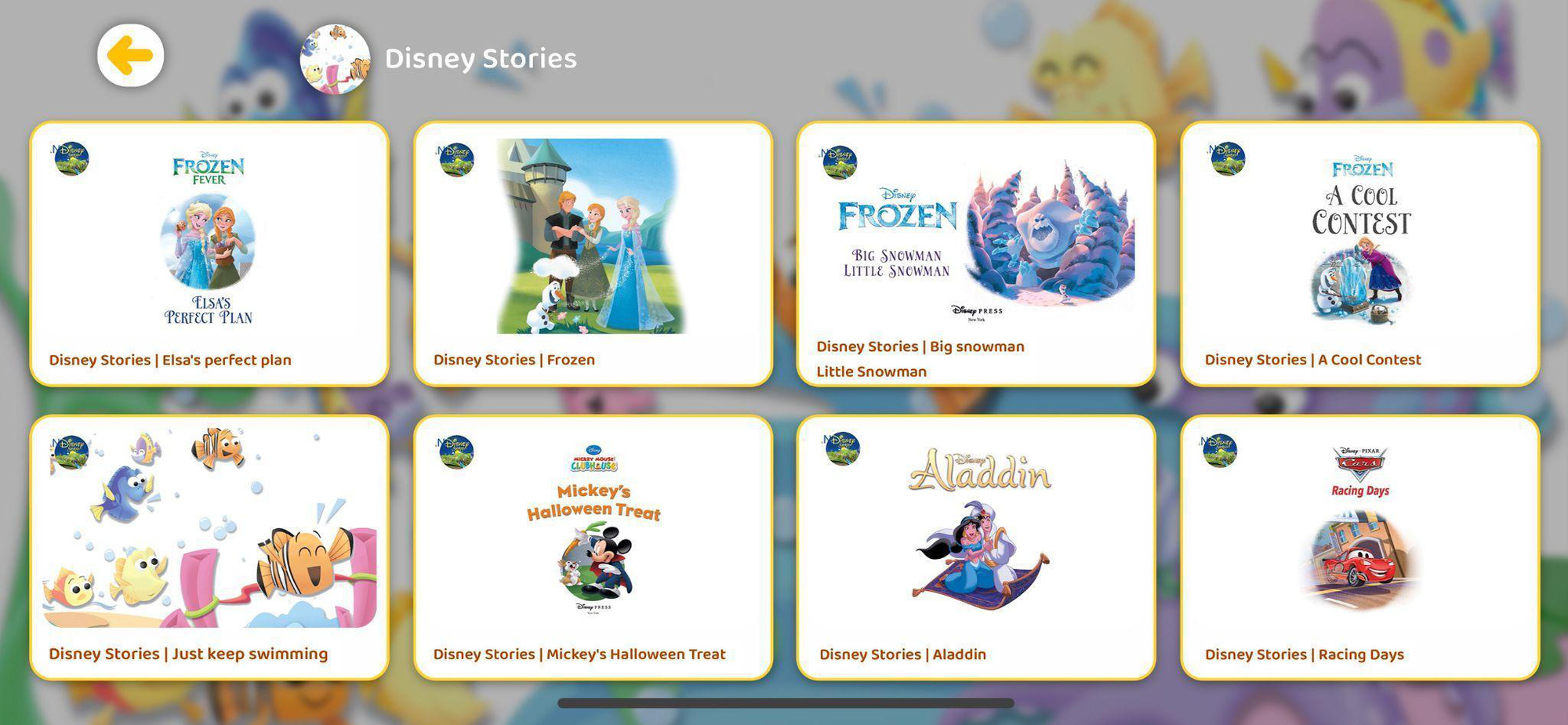 Chuỗi nhân vật Disney Stories nổi tiếng đã có trên ICANKid của Galaxy Education 