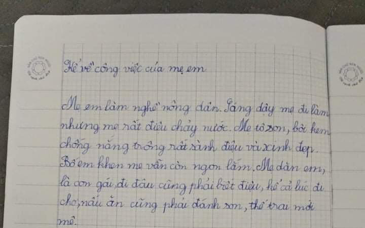 Xuất hiện bài văn tả mẹ LÀM NÔNG DÂN gây bão: Bóc phốt mẹ điệu chảy nước, nghèo rớt mồng tơi, nhưng đọc câu cuối ai cũng khen nức nở