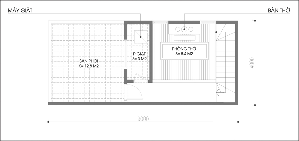 Design of a 36m² wide tube house with 2 bright sides - Photo 3.