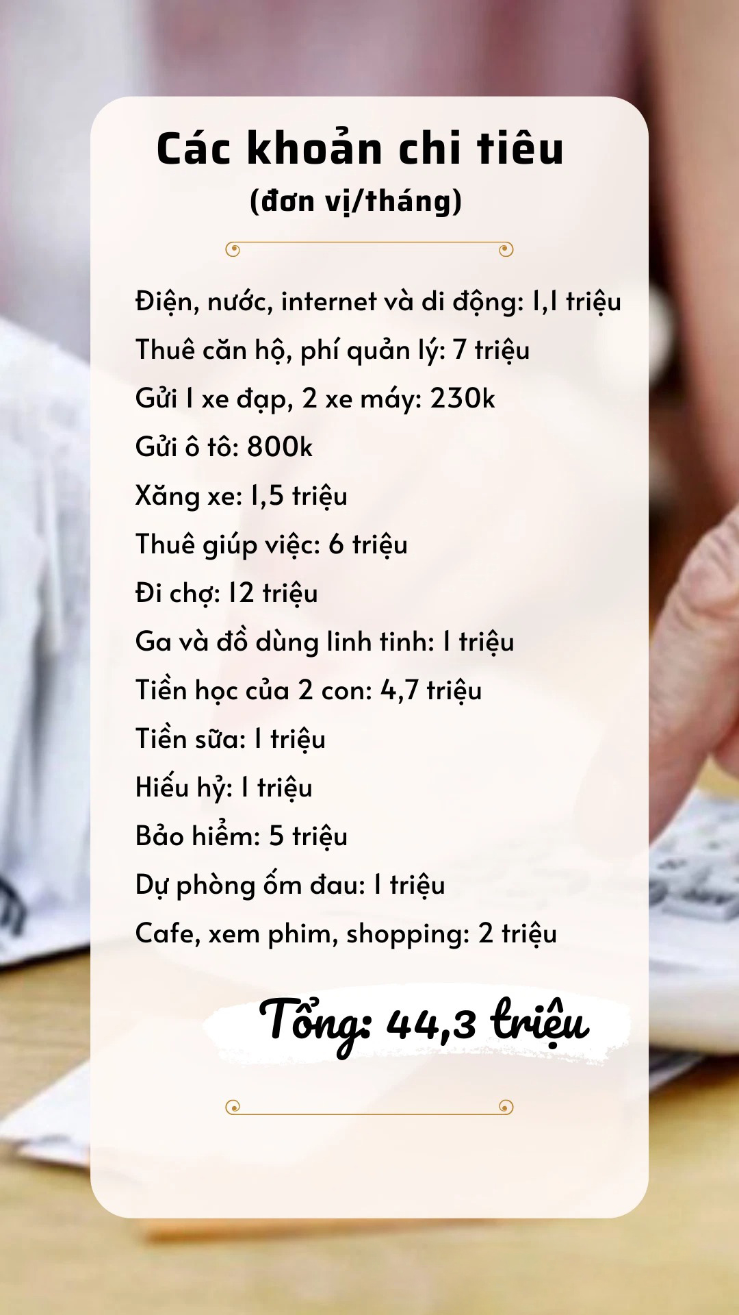 Thực tế chi tiêu 44 triệu/tháng cho gia đình 5 người ở Hà Nội - Ảnh 3.