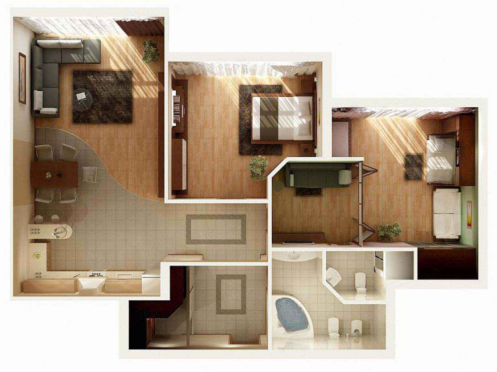 Scientific bedroom layout for 4 typical apartment types - Photo 7.