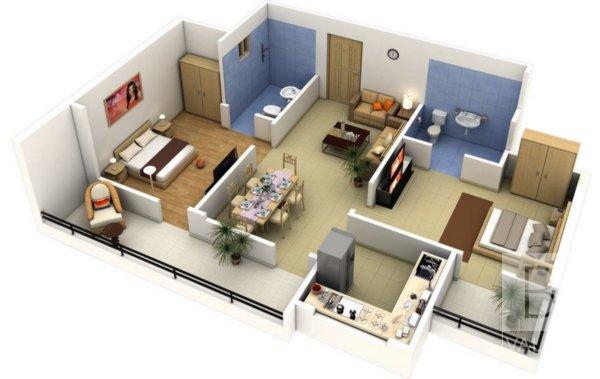 Scientific bedroom layout for 4 typical apartment types - Photo 6.