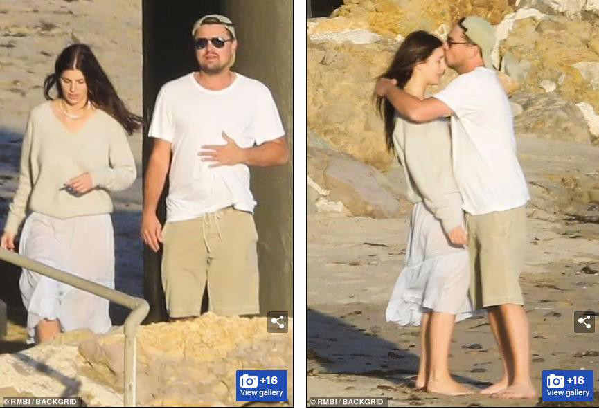 Tài tử Leonardo DiCaprio và bạn gái kém 23 tuổi âu yếm ngọt ngào ở biển - Ảnh 2.