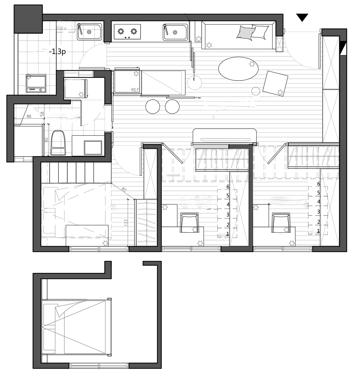 Căn hộ 60m² của gia đình 4 người sở hữu thiết kế thông minh tận dụng đến từng mét vuông, hoàn hảo không chê vào đâu được - Ảnh 1.