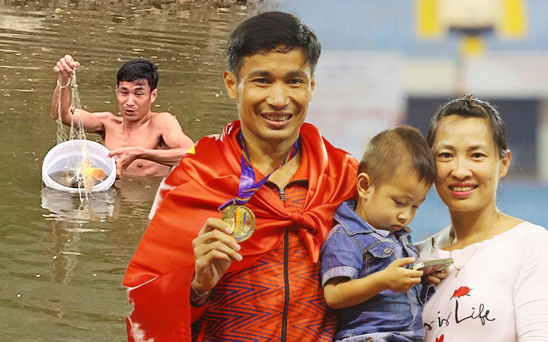 Chồng thi SEA Games chạy 10000m dưới sân, vợ trên khán đài khóc khi chưa về đích: Yêu 7 năm mới cưới, có 2 con vẫn như hồi mới yêu! - Ảnh 2.