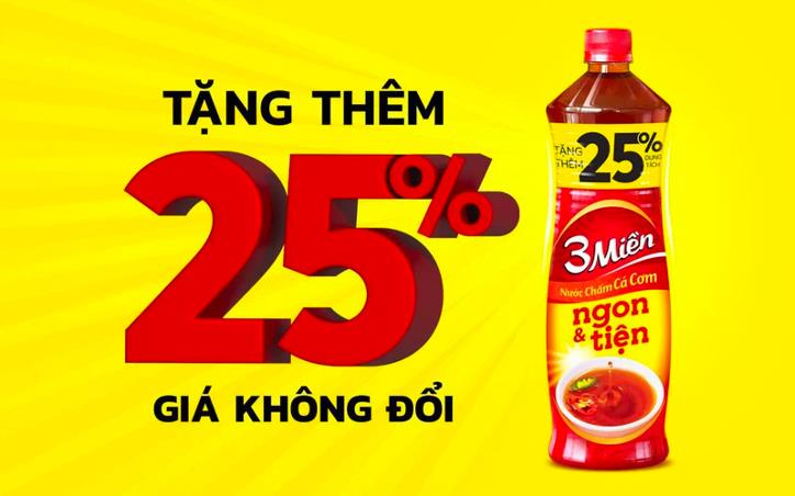 Nước chấm cá cơm 3 Miền tặng thêm 25% dung tích là lựa chọn tin cậy của người tiêu dùng - Ảnh 1.