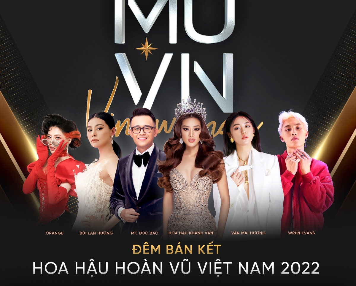 MC Duc Bao and Miss Khanh Van host the semi-final show of Miss Universe Vietnam 2022 - Photo 1.