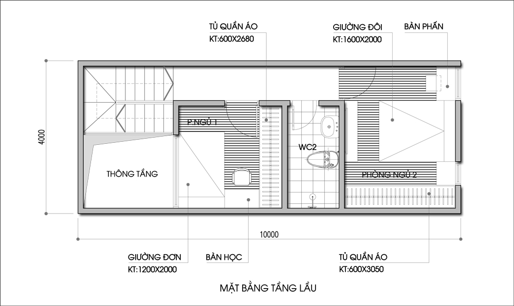 Kiến trúc sư thiết kế nhà ống 2 tầng 40m² hợp lý và đủ sáng cho các hộ gia đình - Ảnh 2.