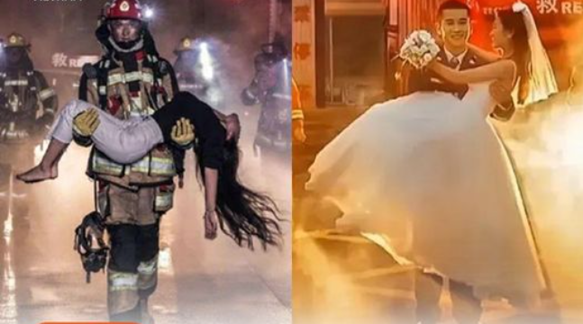 The fireman rescued the girl from the fire, 3 years later held a perfect wedding just like a fairy tale - Photo 1.