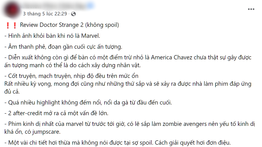 Netizen Việt khen hết lời Doctor Strange 2: Cực phẩm kinh dị nhất Marvel nhưng vẫn lấn cấn vì kịch bản đơn điệu - Ảnh 4.