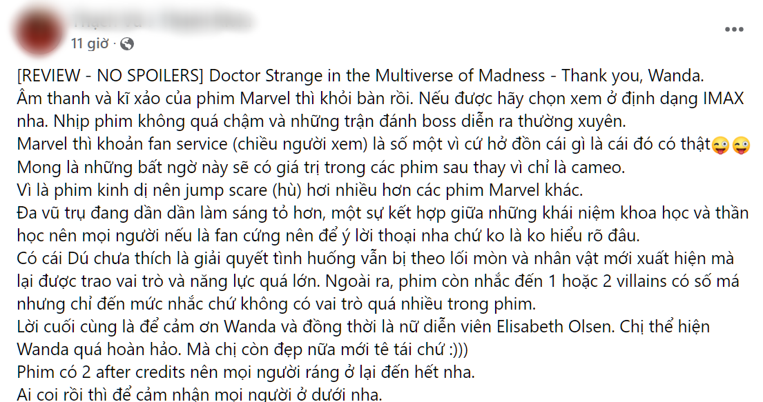 Netizen Việt khen hết lời Doctor Strange 2: Cực phẩm kinh dị nhất Marvel nhưng vẫn lấn cấn vì kịch bản đơn điệu - Ảnh 9.