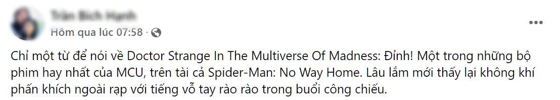 Netizen Việt khen hết lời Doctor Strange 2: Cực phẩm kinh dị nhất Marvel nhưng vẫn lấn cấn vì kịch bản đơn điệu - Ảnh 2.