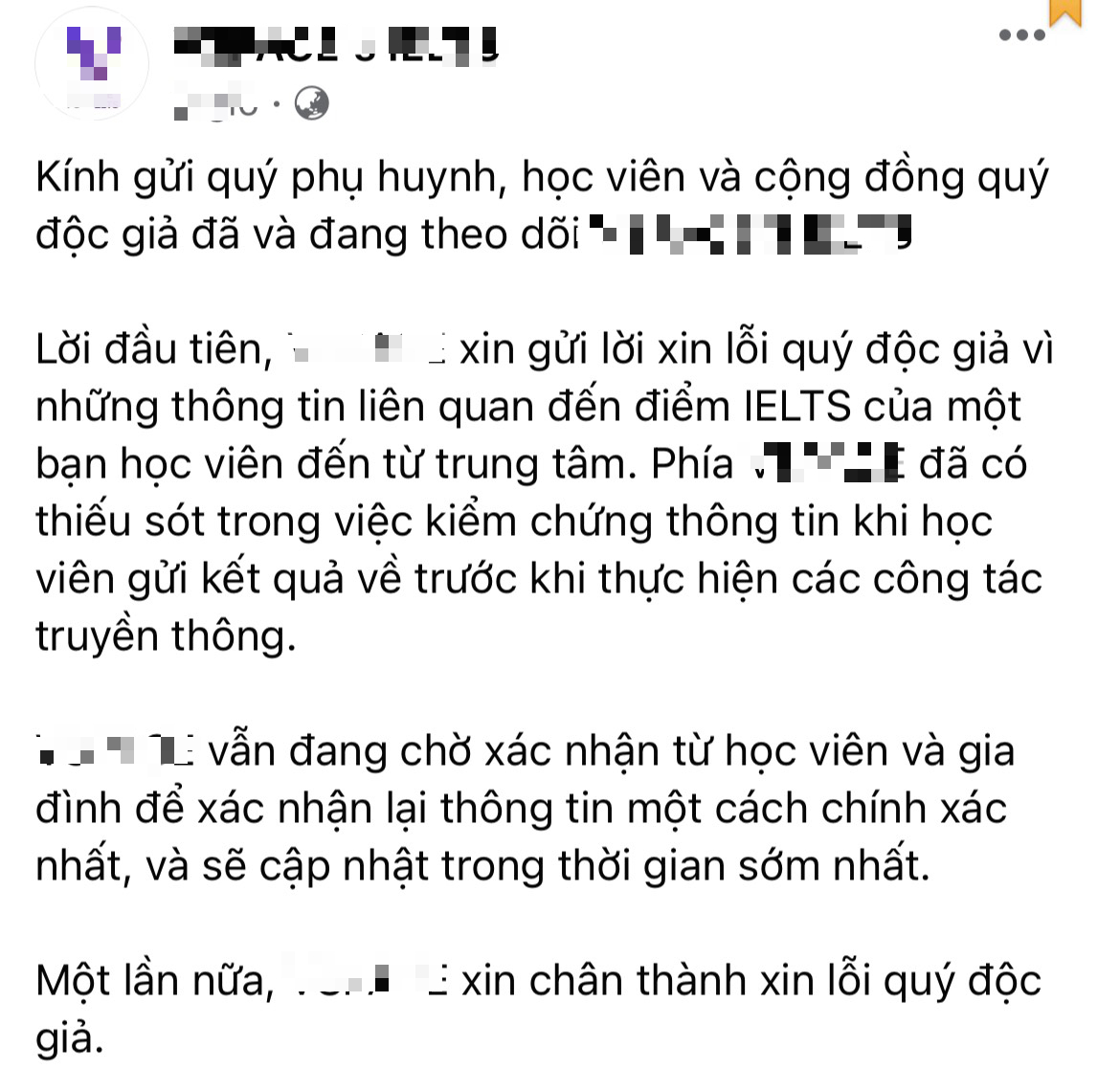 "Nữ sinh trẻ nhất đạt IELTS 9.0" g&acirc;y sốt mạng bất ngờ bị "tố" nhận vơ bảng điểm: Trung t&acirc;m tiếng Anh xin lỗi, người trong cuộc n&oacute;i g&igrave;? - Ảnh 3.