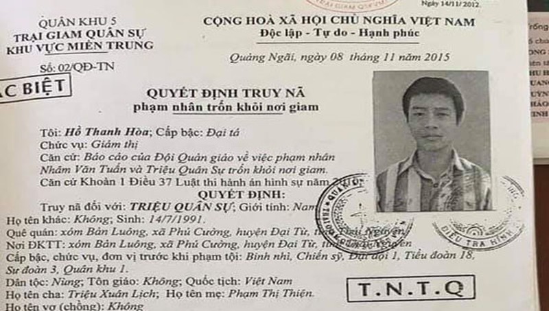 Trieu Quan's rogue resume: Going to prison for a murder that shocked public opinion and escaped from prison 3 times - Photo 4.