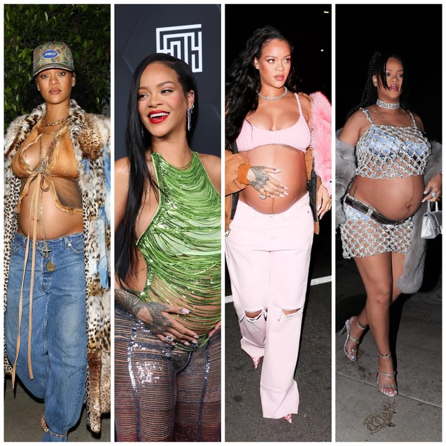 Thời trang &quot;bầu bí&quot; của sao Hollywood: Rihanna tranh thủ khoe con mọi lúc mọi nơi - Ảnh 4.