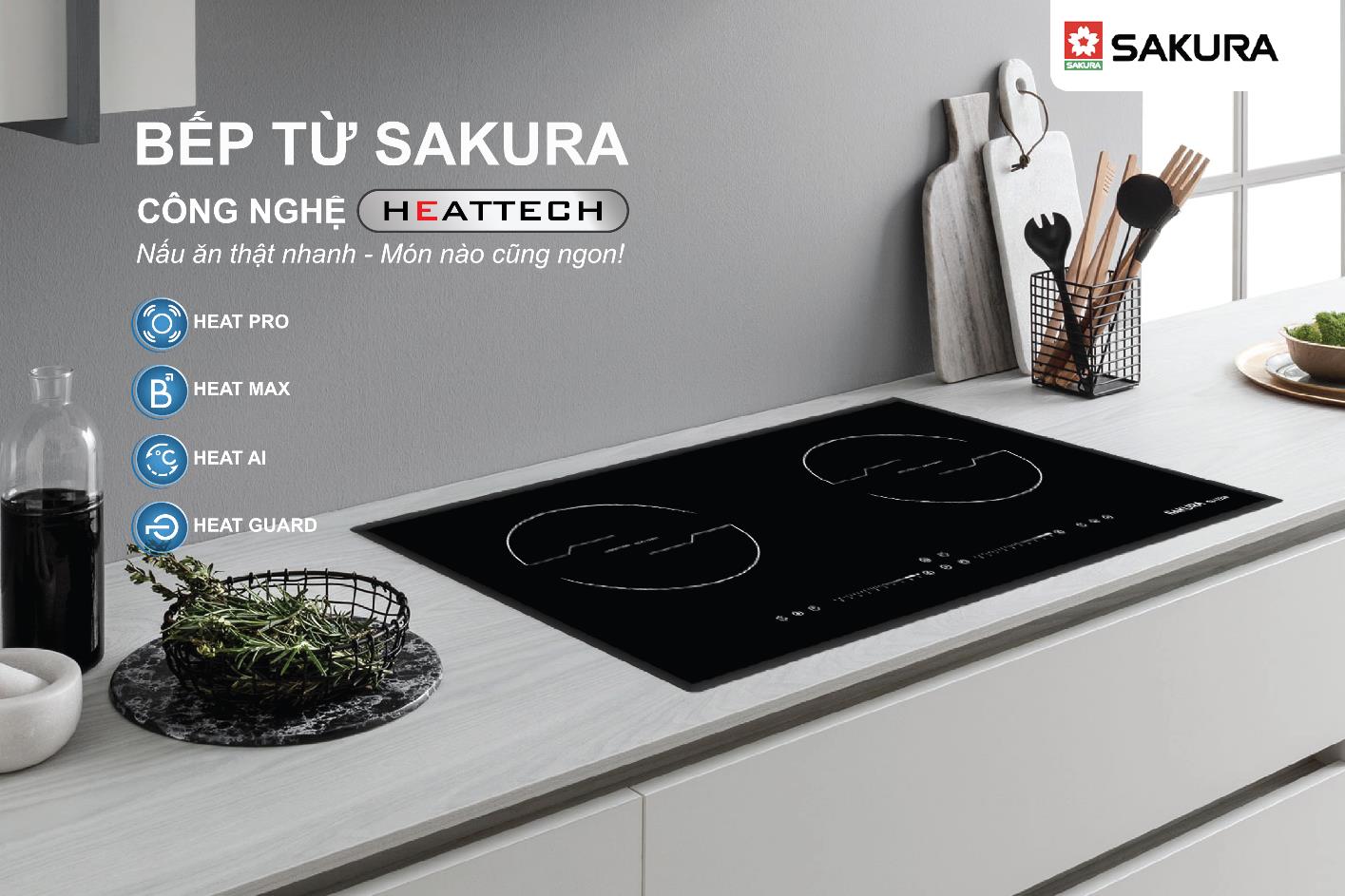 Ra mắt sản phẩm bếp từ Sakura với c&ocirc;ng nghệ HEATTECH đột ph&aacute; - Ảnh 1.