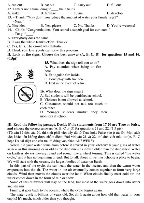 CẬP NHẬT: Đáp án ĐỀ THI TIẾNG ANH và ĐỀ THI NGỮ VĂN thi lớp 10 ở TP.HCM - Ảnh 2.