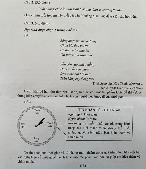 CẬP NHẬT: Đáp án ĐỀ THI TIẾNG ANH và ĐỀ THI NGỮ VĂN thi lớp 10 ở TP.HCM - Ảnh 2.