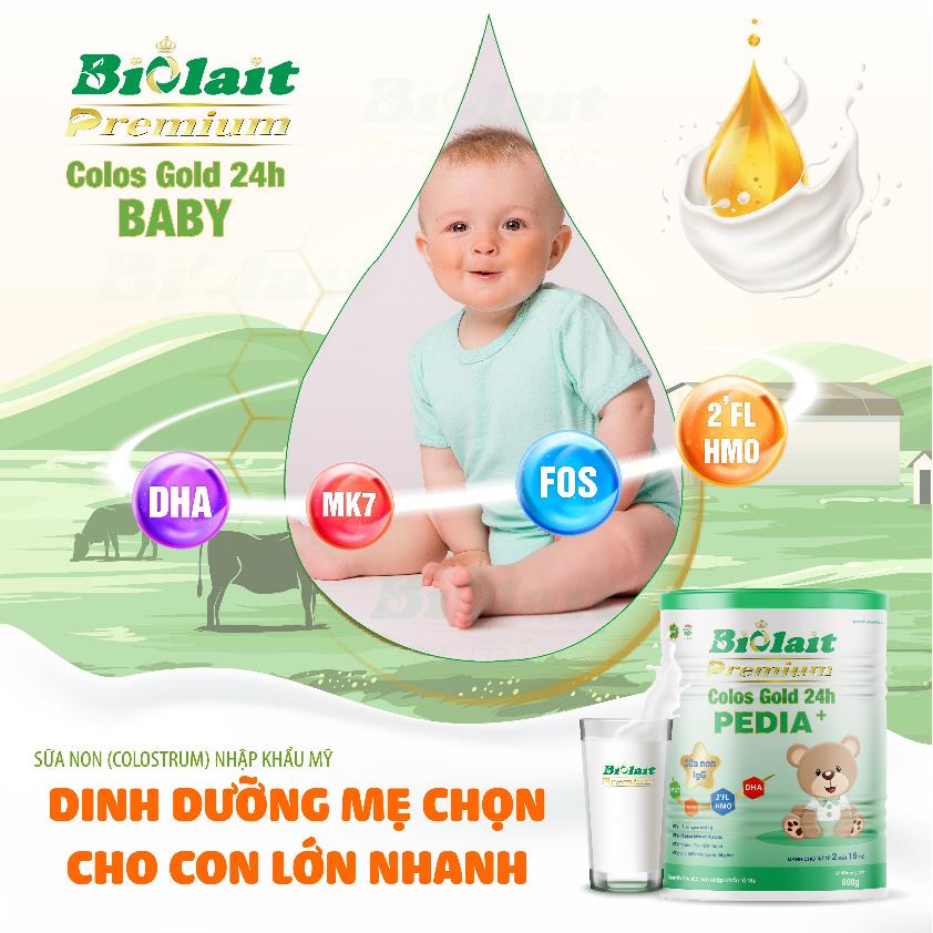 Sữa non Biolait Premium Colos Gold 24H PEDIA+: Sữa dinh dưỡng cho bé phát triển toàn diện - Ảnh 1.