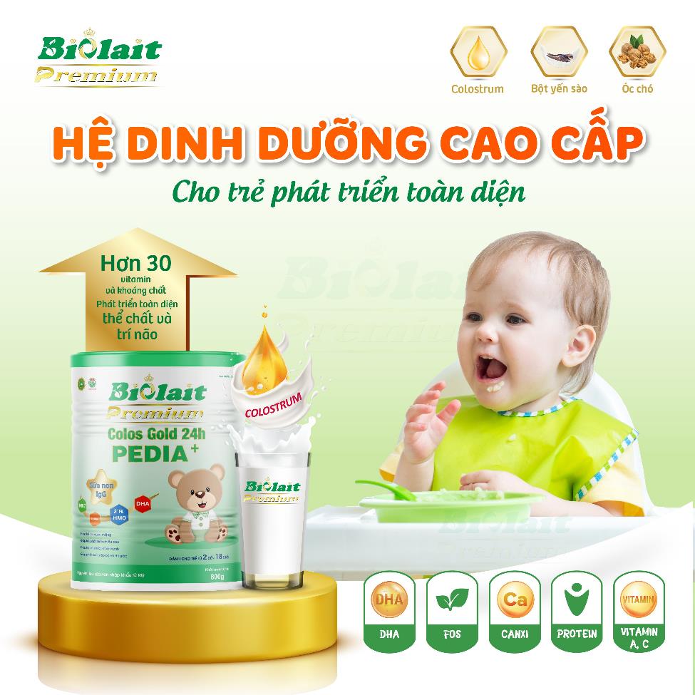 Sữa non Biolait Premium Colos Gold 24H PEDIA+: Sữa dinh dưỡng cho bé phát triển toàn diện - Ảnh 2.