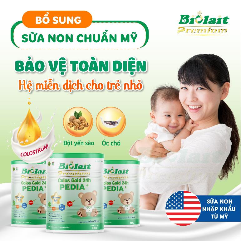 Sữa non Biolait Premium Colos Gold 24H PEDIA+: Sữa dinh dưỡng cho bé phát triển toàn diện - Ảnh 3.