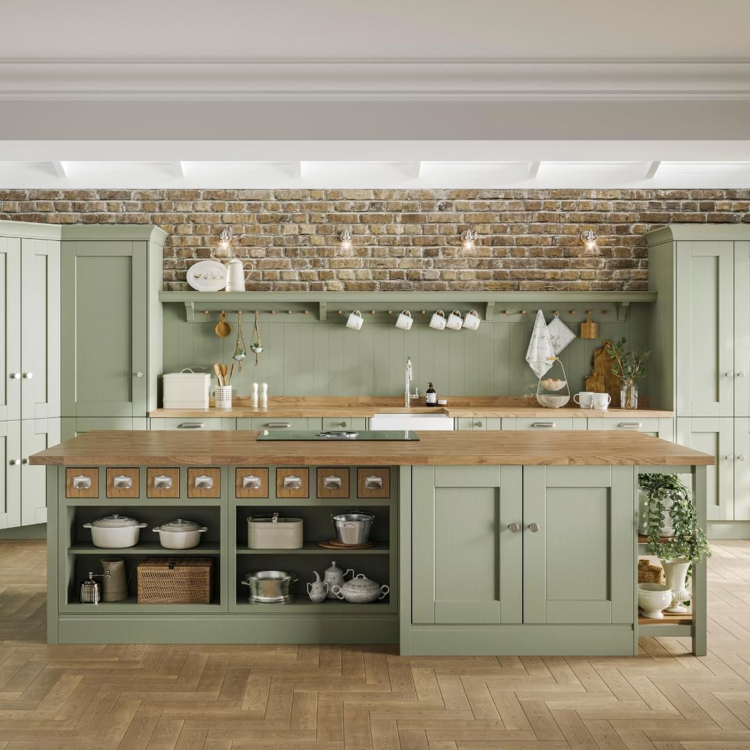 Từ nhẹ nhàng đến sang trọng, đây là những thiết kế nhà bếp với gam màu xanh lá khiến bạn không chê vào đâu được - Ảnh 9.