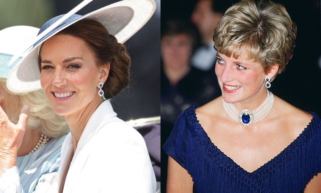 Đôi bông tai tinh tế Công nương Kate đeo tri ân mẹ chồng - Ảnh 1.