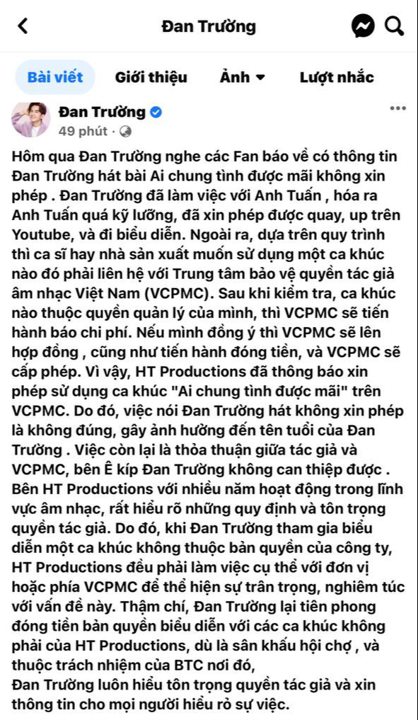 After being accused of illegal cover singing: Dan Truong released rebuttal evidence, Tung Duong denied it, and Le Quyen reacted?  - Photo 4.