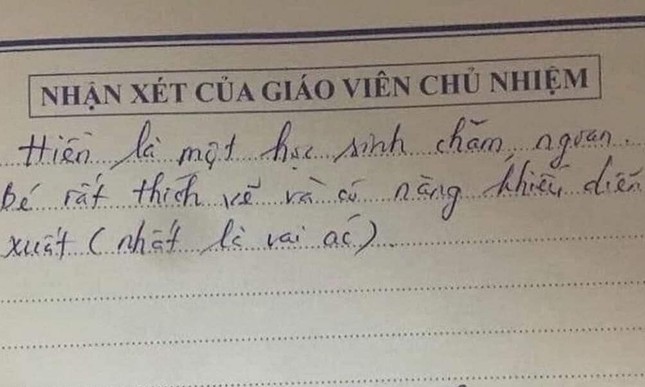 Cô giáo để lại lời phê &quot;bá đạo&quot;, phụ huynh &quot;cười ra nước mắt&quot; không biết là khen hay chê - Ảnh 1.