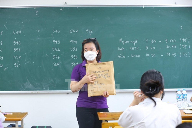 Photos of more than 3,700 candidates for the 10th grade exam at specialized schools in Hanoi - Photo 5.