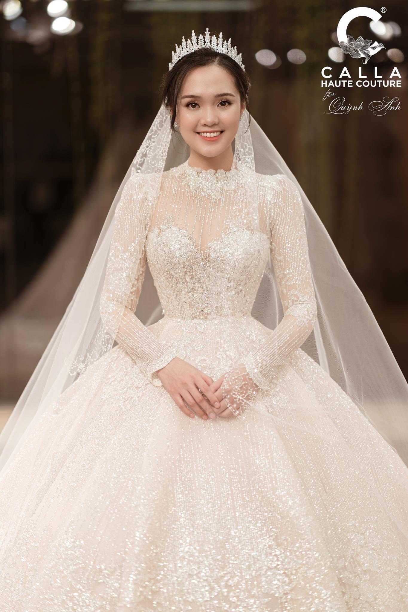 Bóc giá loạt váy cưới đắt đỏ của công chúa béo Quỳnh Anh  vợ cầu thủ  Duy Mạnh