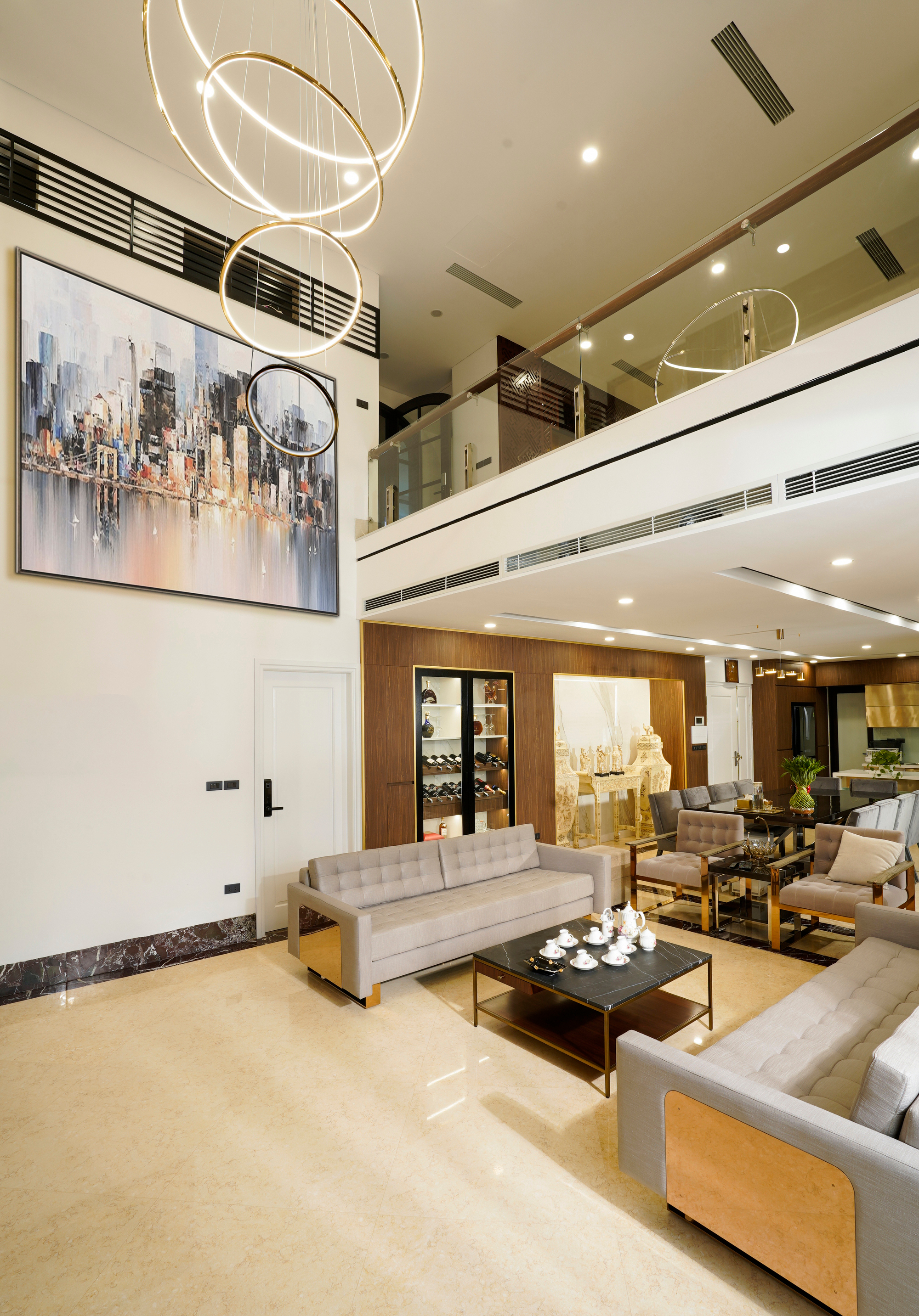 Gia chủ chịu chi 1,8 tỷ để thi công căn hộ Penthouse Hào Nam 250m² nâng tầm không gian sống - Ảnh 9.