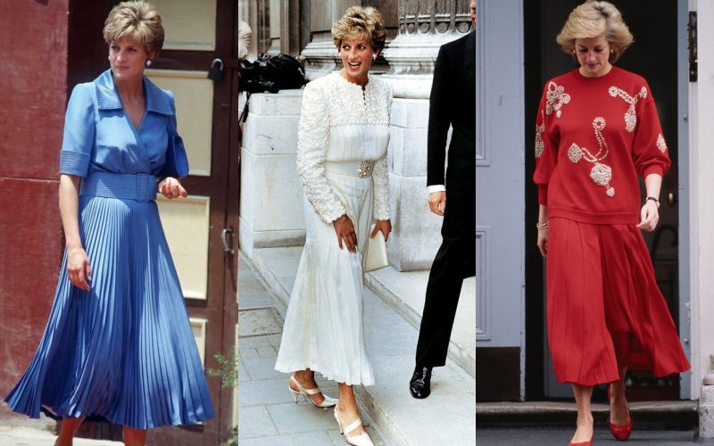 Công nương Diana có muôn vàn cách diện chân váy dài thanh lịch 