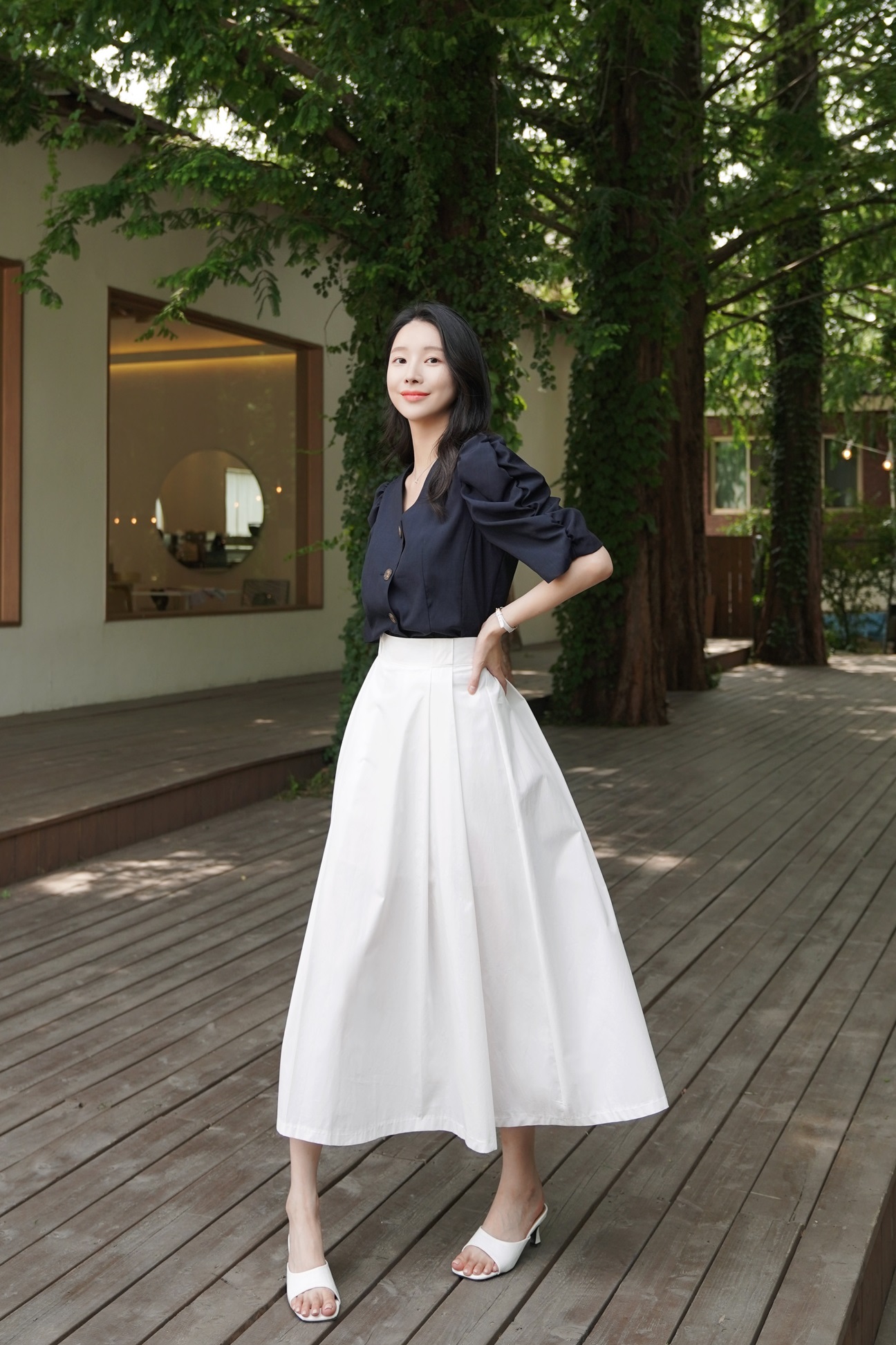 váy chống nắng quây 1 tà kate 2 lớp nút bấm và băng dính eo từ 65-85cm cao  dưới 1m65 - được chọn mẫu | Shopee Việt Nam