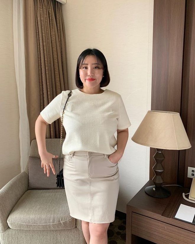 Bí quyết mặc đẹp của nàng blogger người Hàn khi sở hữu thân hình mũm mĩm - Ảnh 10. Bí quyết mặc đẹp của nàng blogger người Hàn khi sở hữu thân hình mũm mĩm - Ảnh 10.