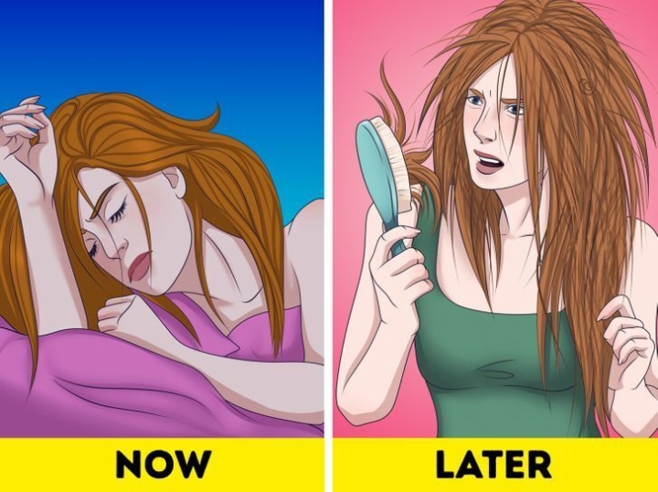 Xõa tóc khi đi ngủ tai hại thế nào? - Ảnh 1.