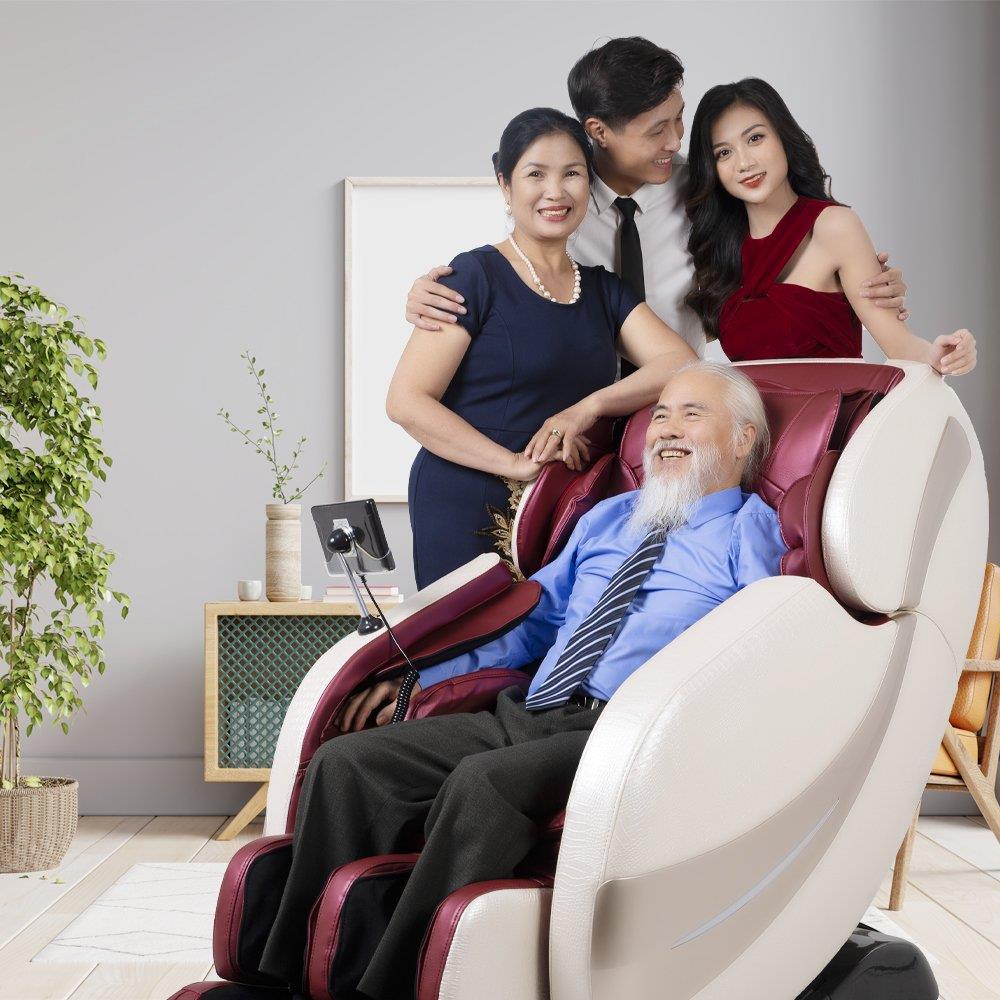 Ghế massage Boss Chair Luxury 2 với công nghệ con lăn đá ngọc bích từ Lux Sport Việt Nam - Ảnh 5.