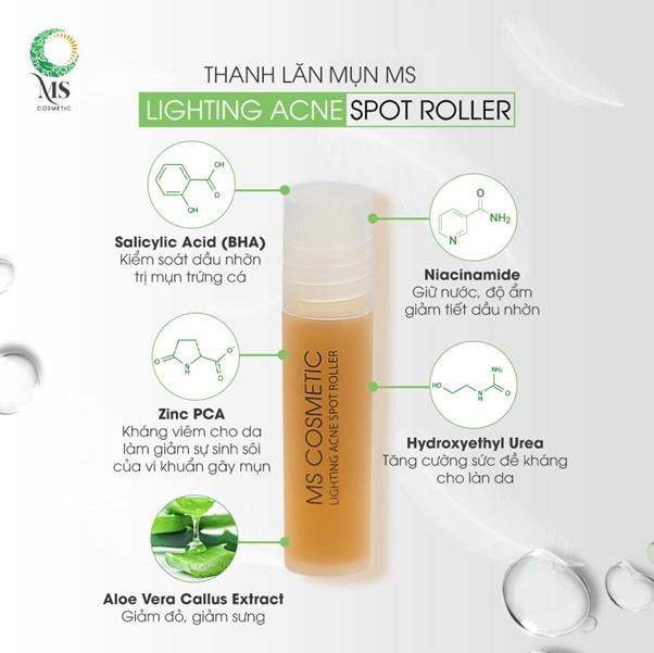 Thanh lăn mụn Ms Cosmetic hỗ trợ đẩy l&ugrave;i th&acirc;m mụn hiệu quả - Ảnh 2.