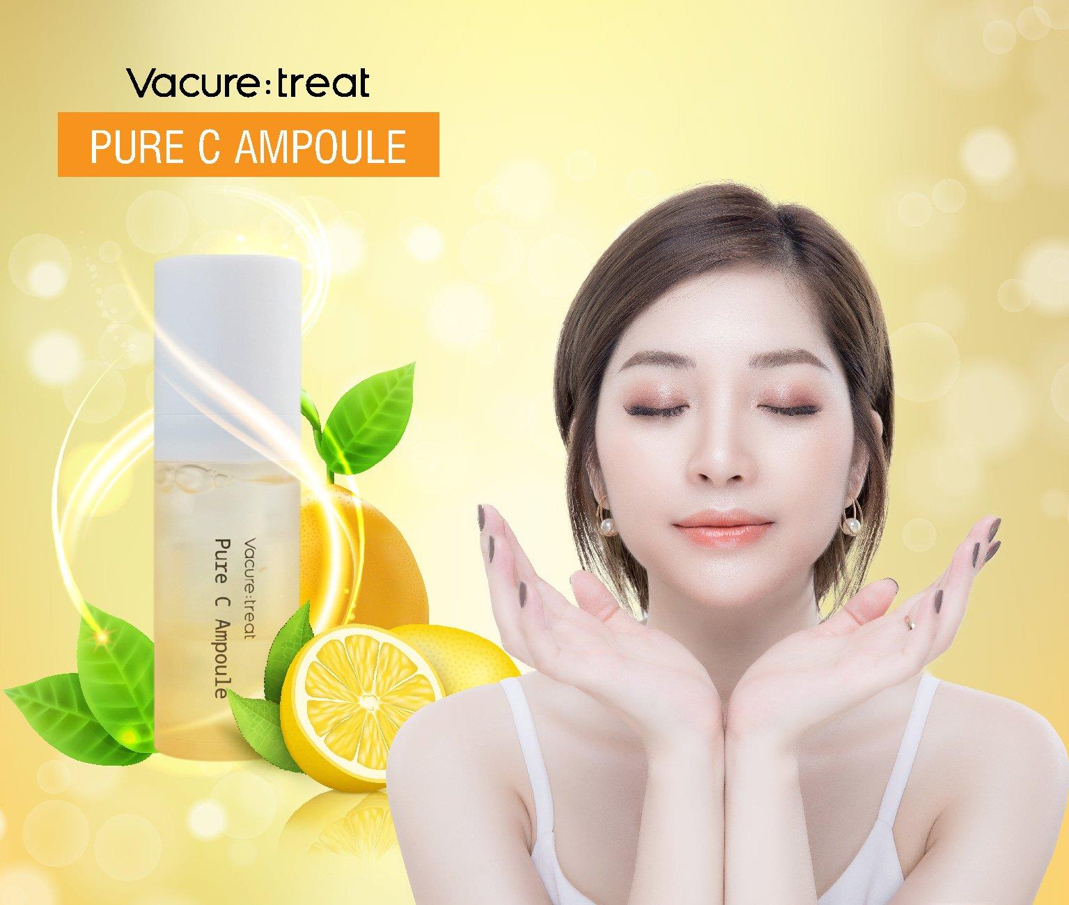 Sản phẩm dưỡng sáng, làm bật tông da Vacure:treat Pure C Ampoule - Ảnh 3.