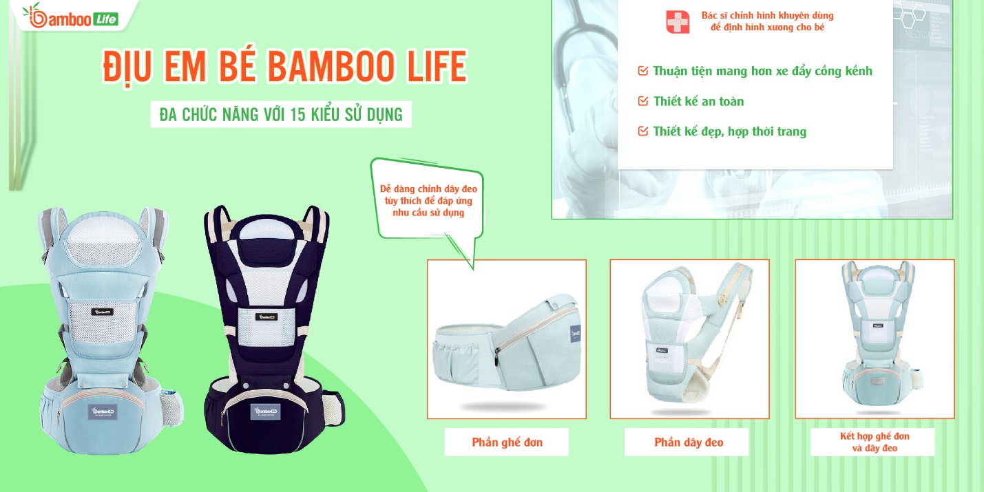 Địu em bé Bamboo Life - Ân cần, dịu êm như vòng tay của mẹ - Ảnh 2.